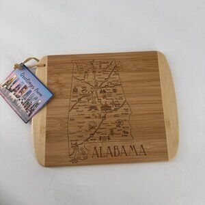 Totally Bamboo A Slice of Life Alabama State Serving Cutting Board 11” X 8.75”